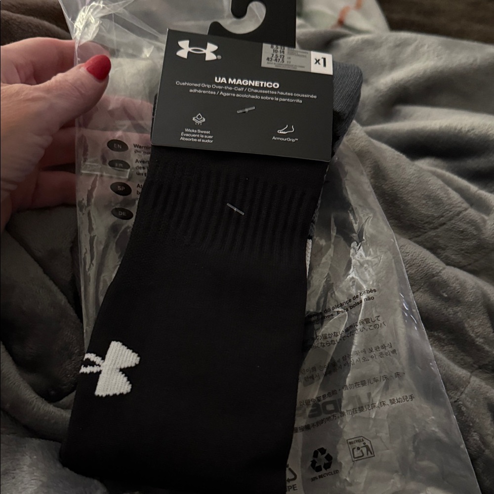 Under Armour Black Athletic Over the Calf Socks